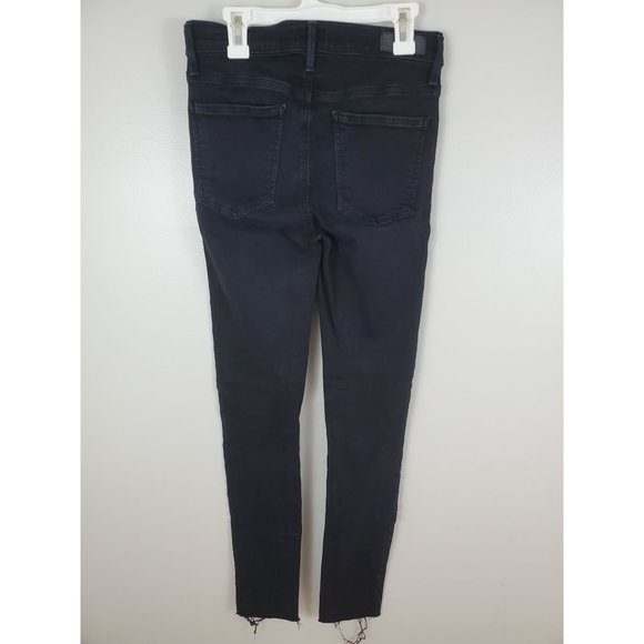 Agolde Black Sophie Skinny Jeans Raw Hem 26 36832, A003-2022 - Picture 3 of 9